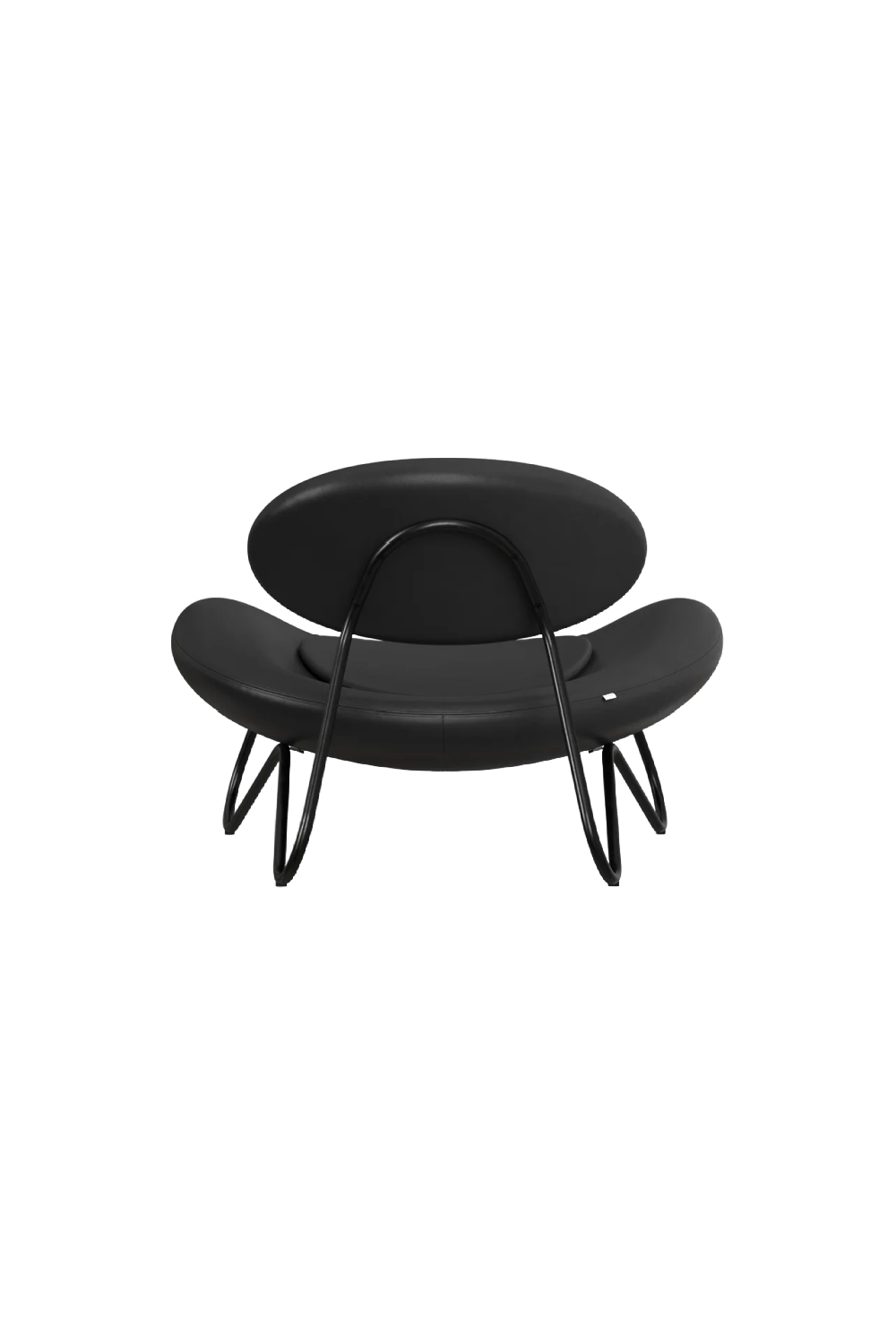 Black Leather Modern Lounge Chair | WOUD Meadow | OROA.com