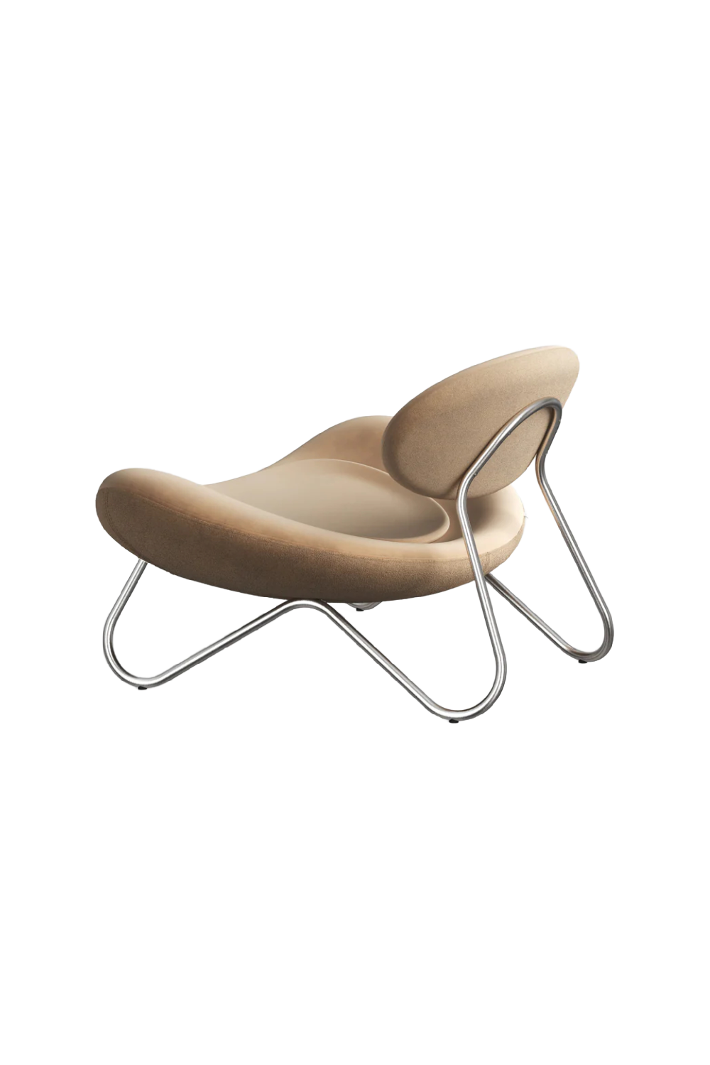 Gold Leather Modern Lounge Chair | WOUD Meadow | OROA.com