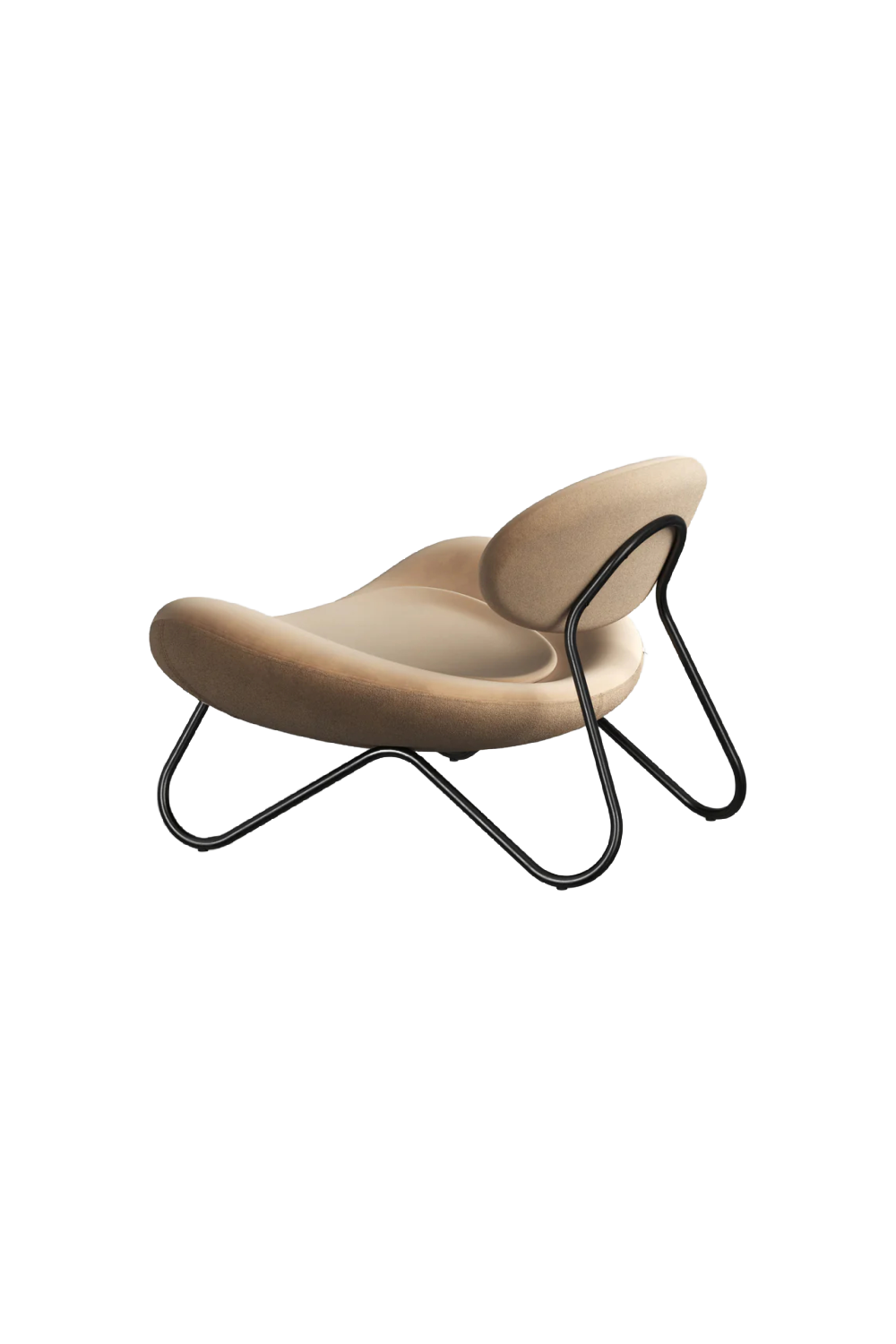 Gold Leather Modern Lounge Chair | WOUD Meadow | OROA.com