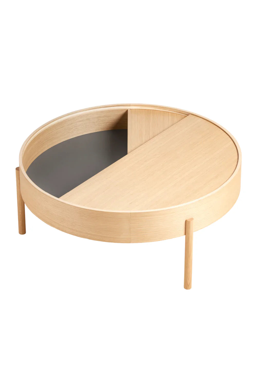 Contemporary Round Coffee Table L | WOUD Arc | OROA.com