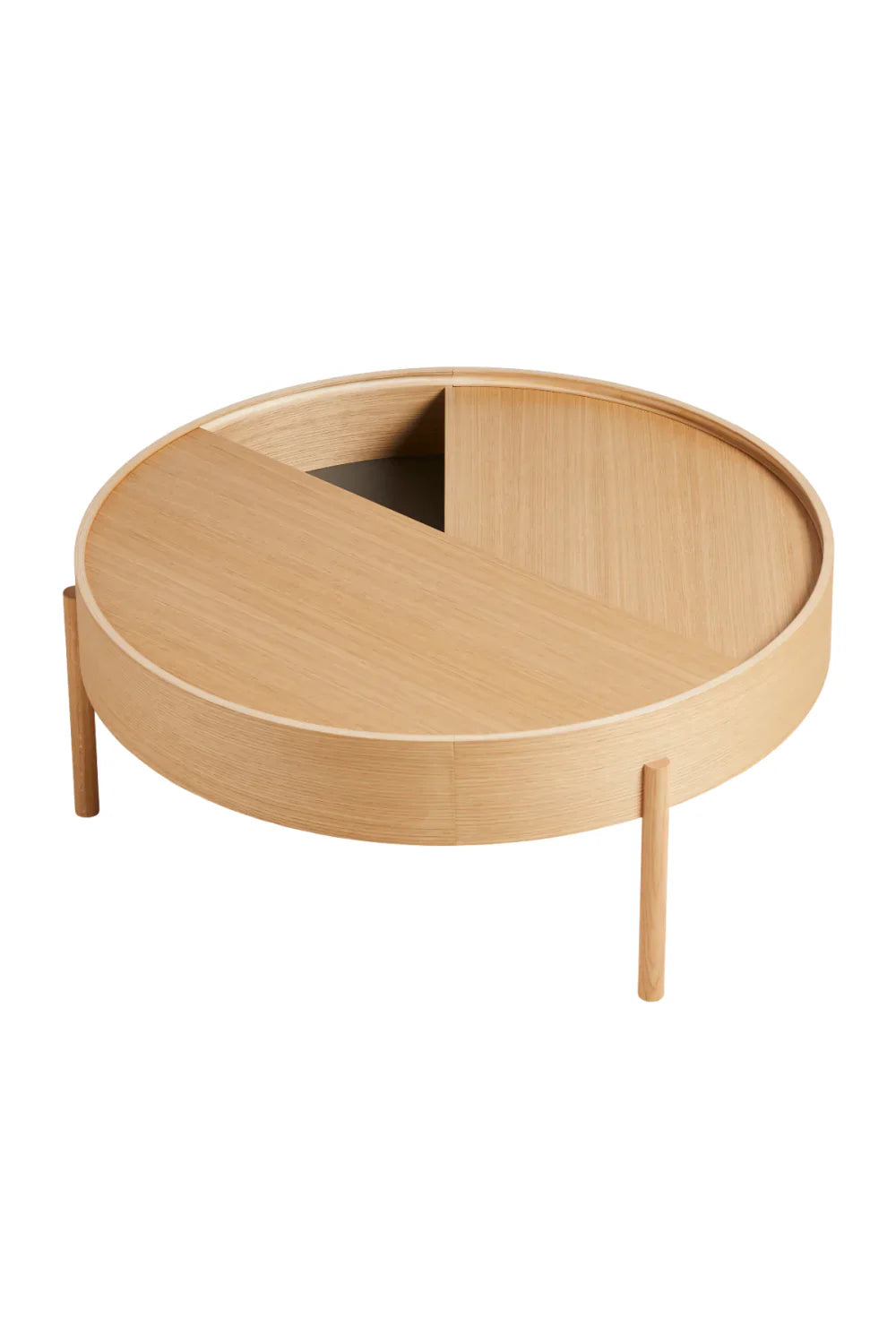 Contemporary Round Coffee Table L | WOUD Arc | OROA.com