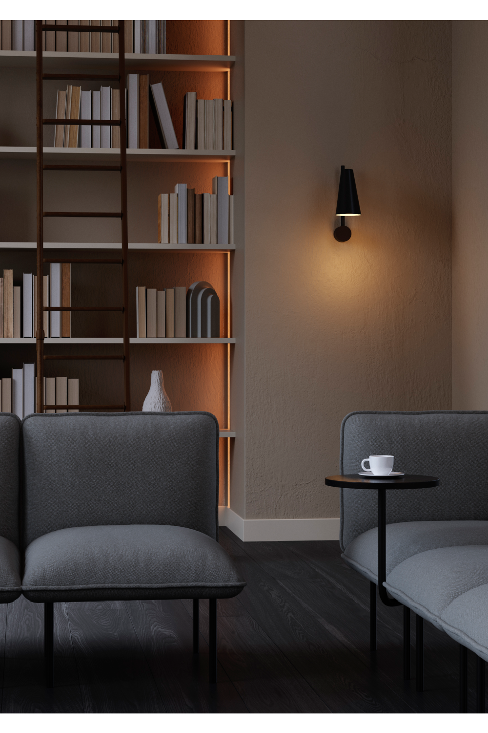 Conical Plated Wall Lamp | WOUD Cono | OROA.com