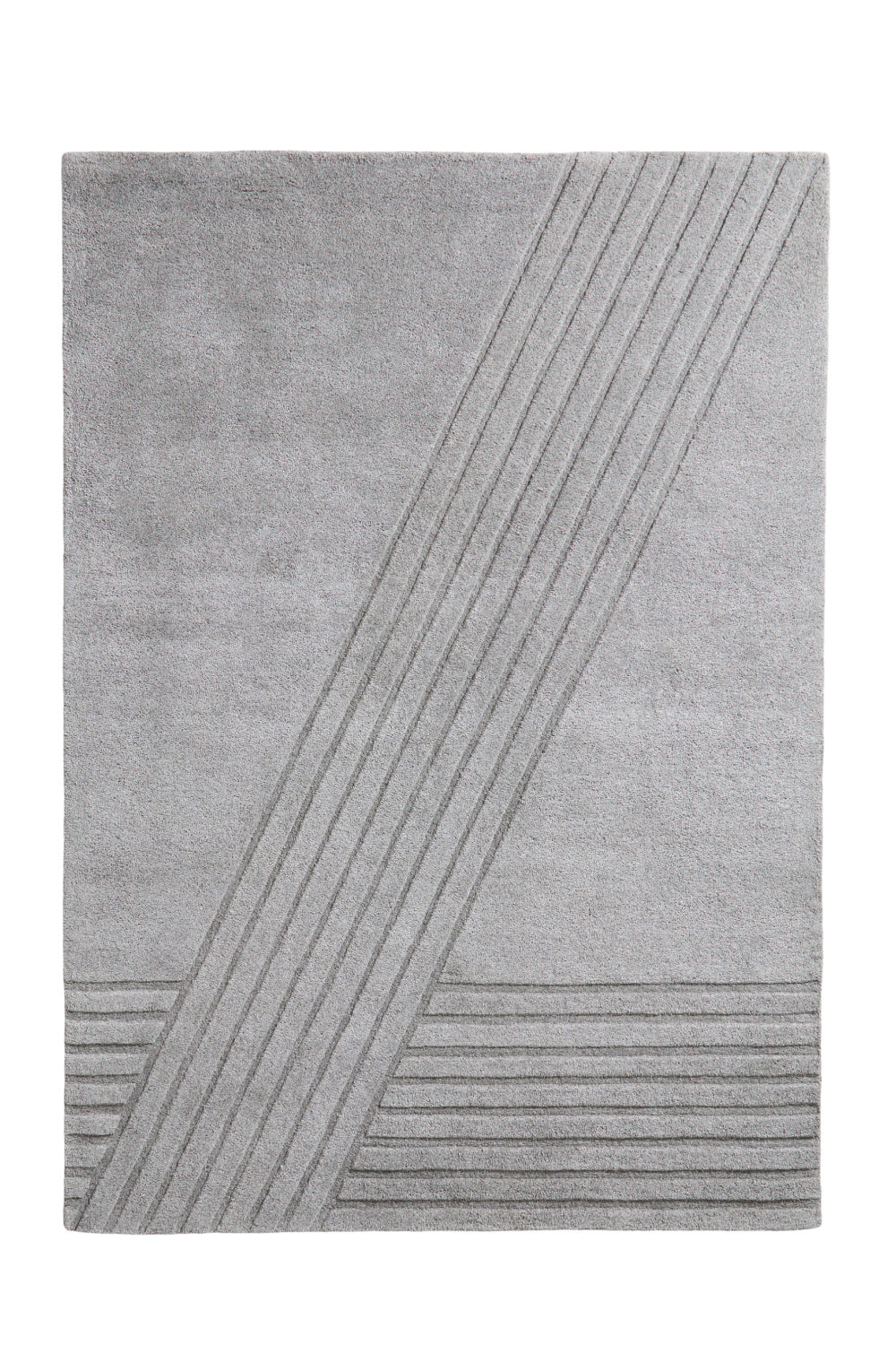 Gray Wool Area Rug | WOUD Kyoto | OROA.com
