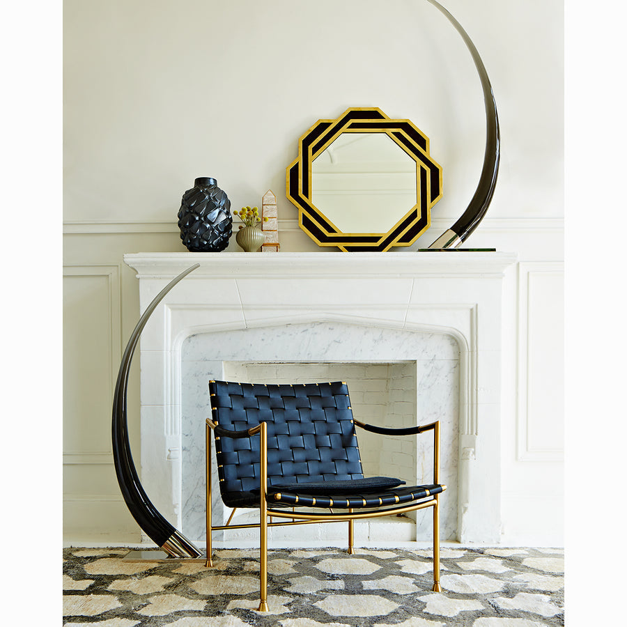 Smoked Acrylic Decorative Object – Tusk – angled view