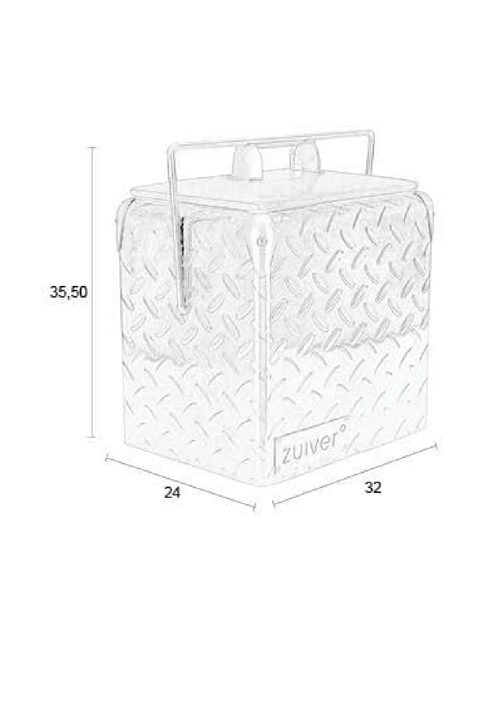 Gray Metal Cooler | Zuiver Be Heavy | OROA.com