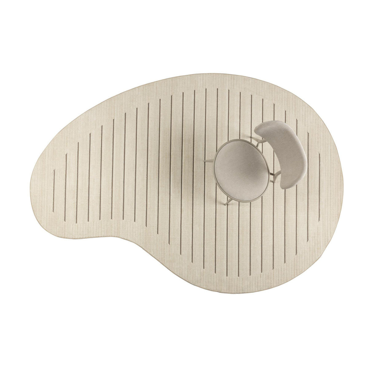 Modern furniture - Beige Striped Organic-Shaped Carpet - www.oroa.com | Oroa.com