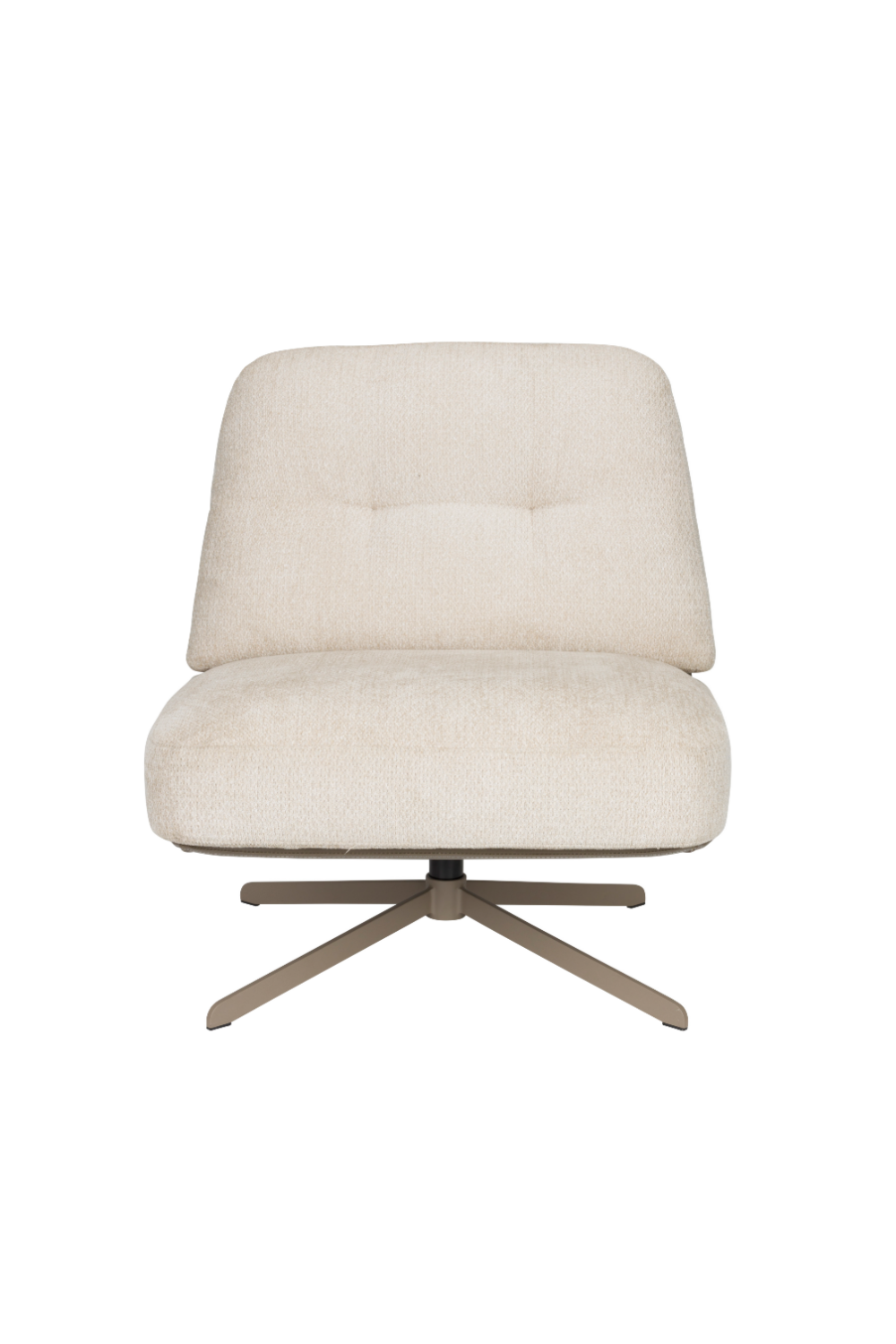 Cream Leather Swivel Lounge Chair | Oroa.com