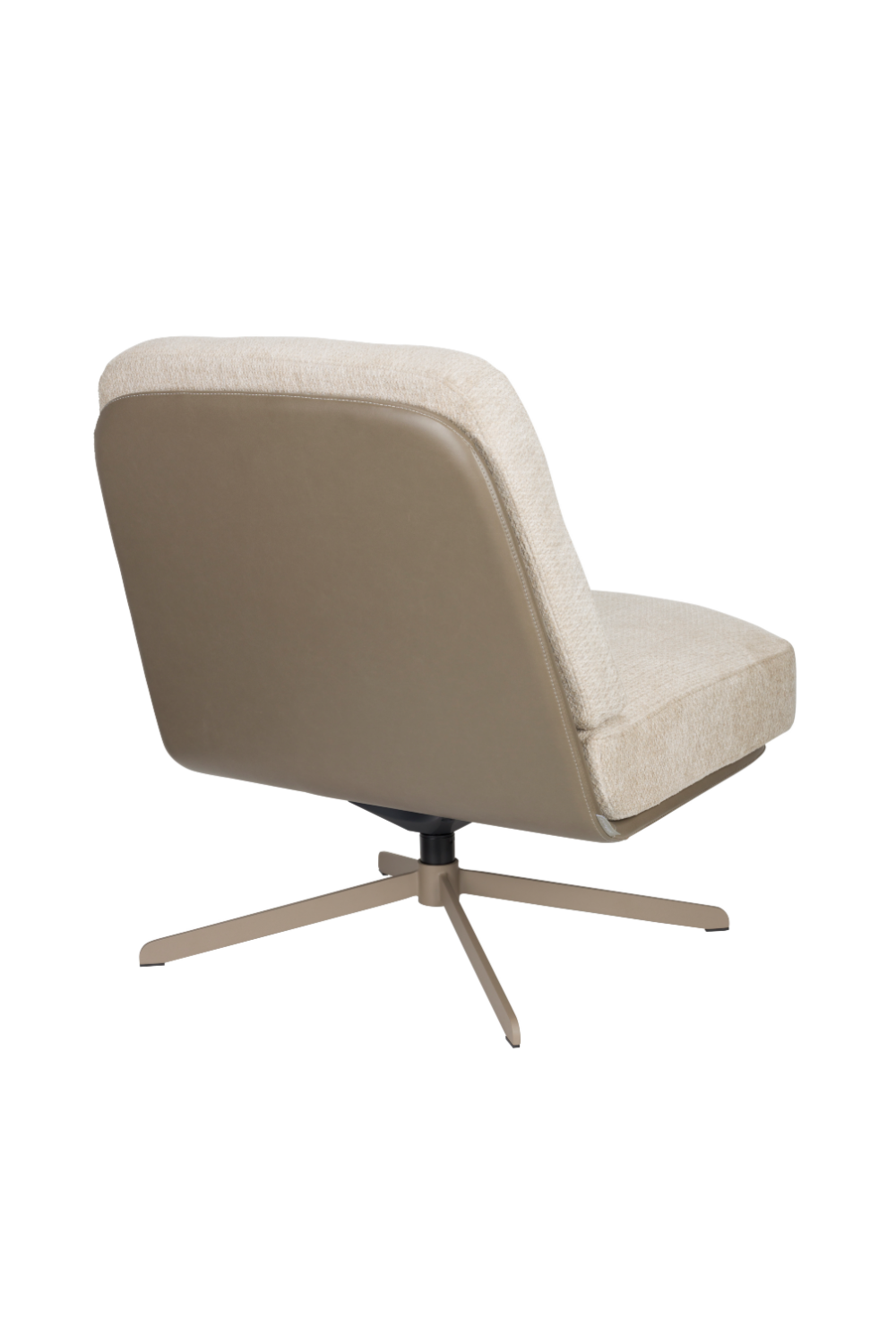 Cream Leather Swivel Lounge Chair | Oroa.com