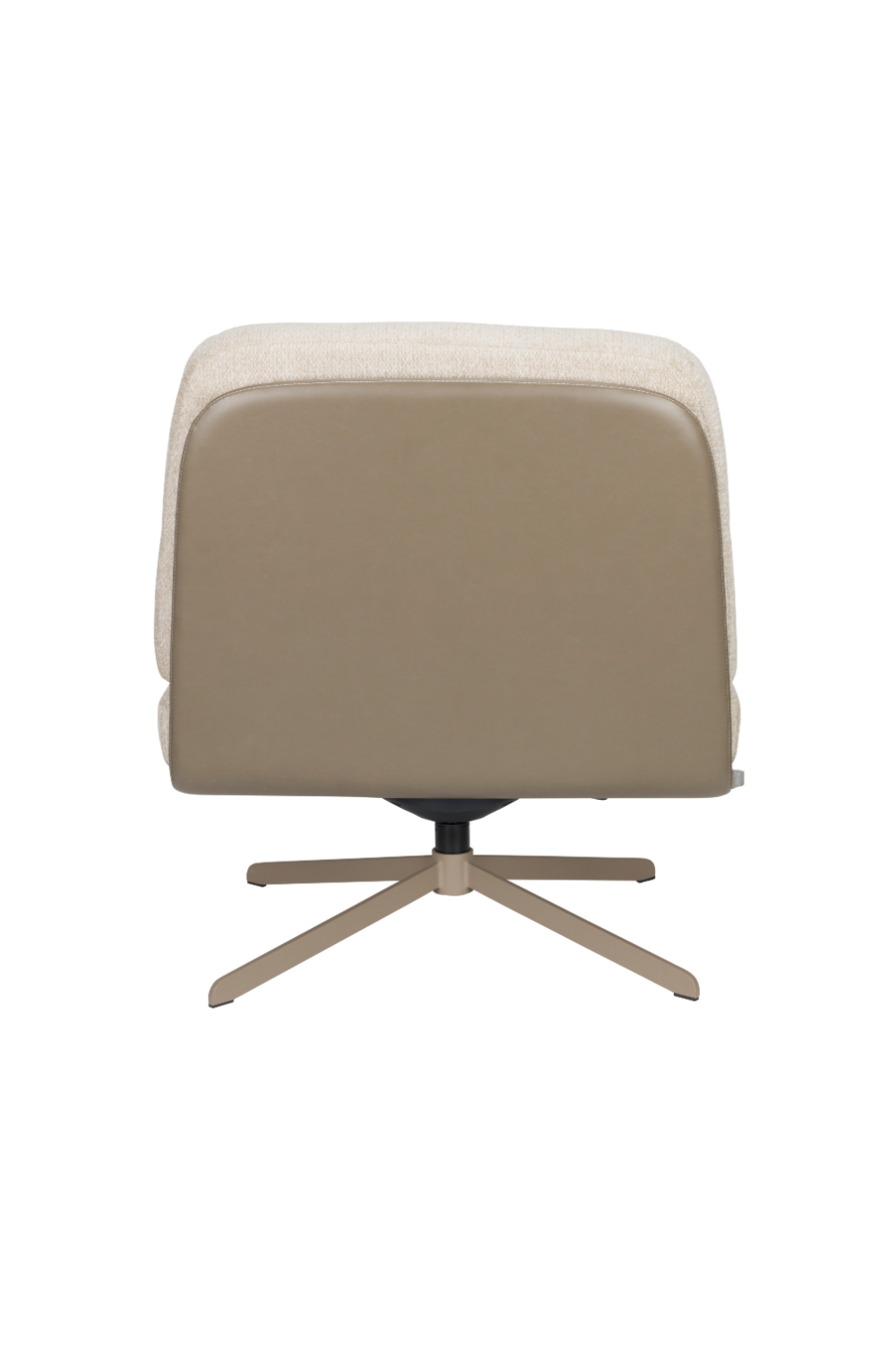 Cream Leather Swivel Lounge Chair | Oroa.com