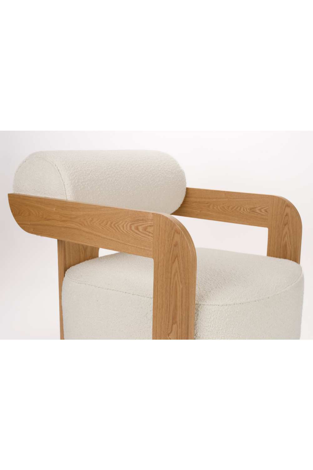 Ash Framed Boucle Lounge Chair | Oroa.com