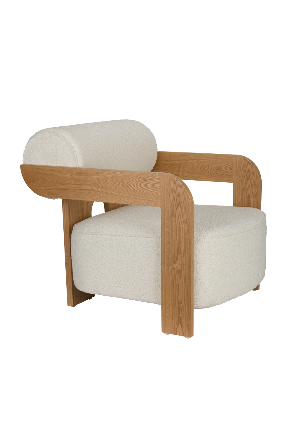 Ash Framed Boucle Lounge Chair | Oroa.com