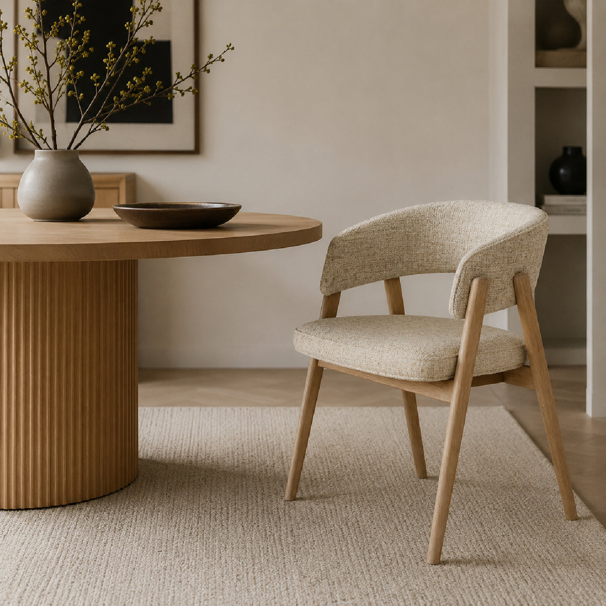 Modern European furniture - Oak Framed Dining Armchair - www.oroa.com | Oroa.com