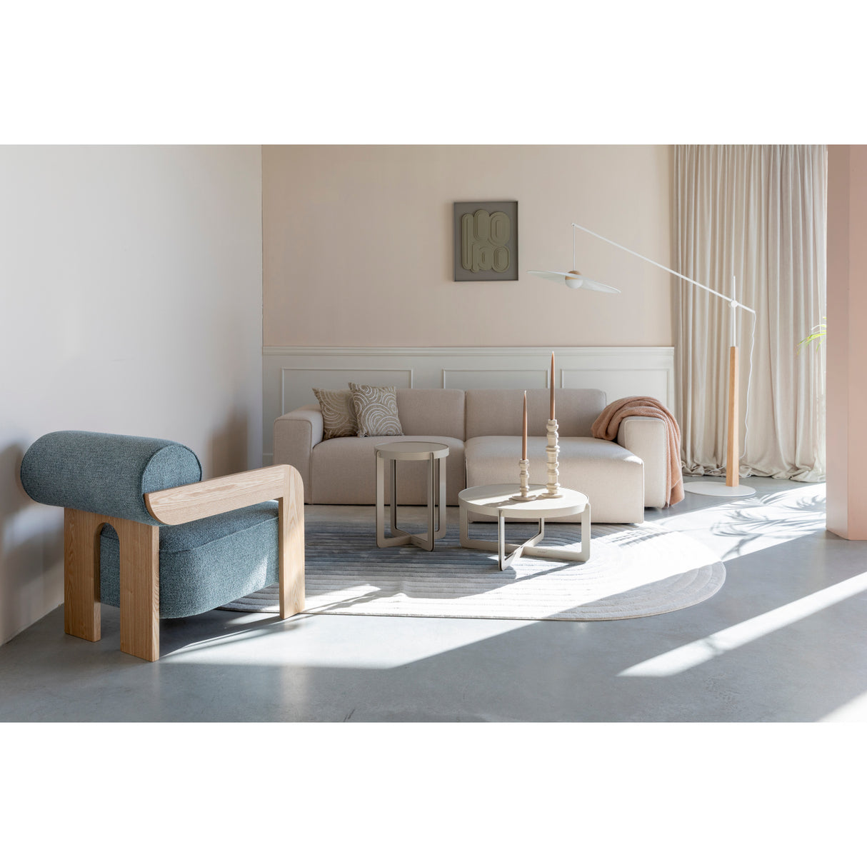 Modern furniture - Cream 3-Seater Sofa - www.oroa.com | Oroa.com