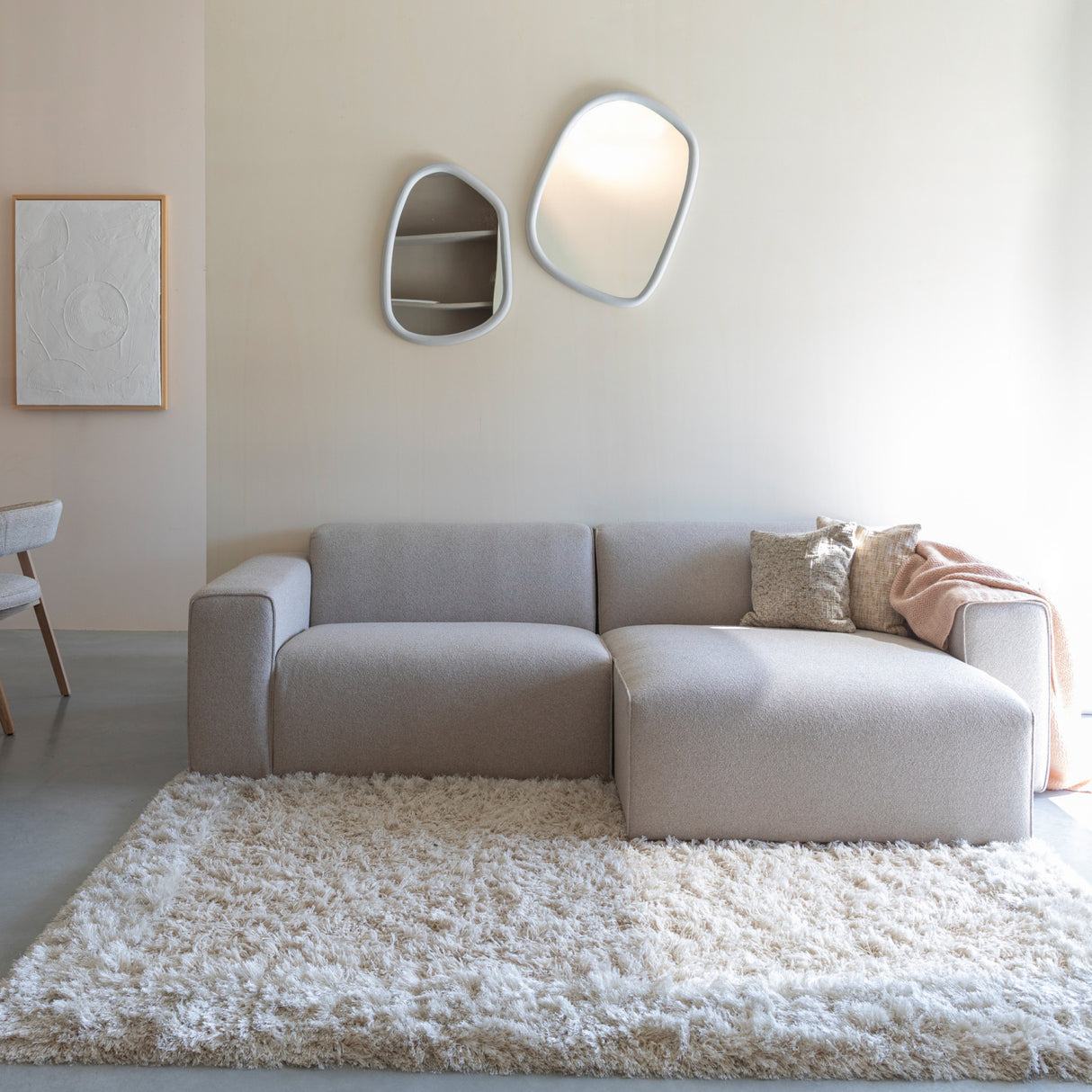 Modern furniture - Beige 3-Seater Sofa - www.oroa.com | Oroa.com