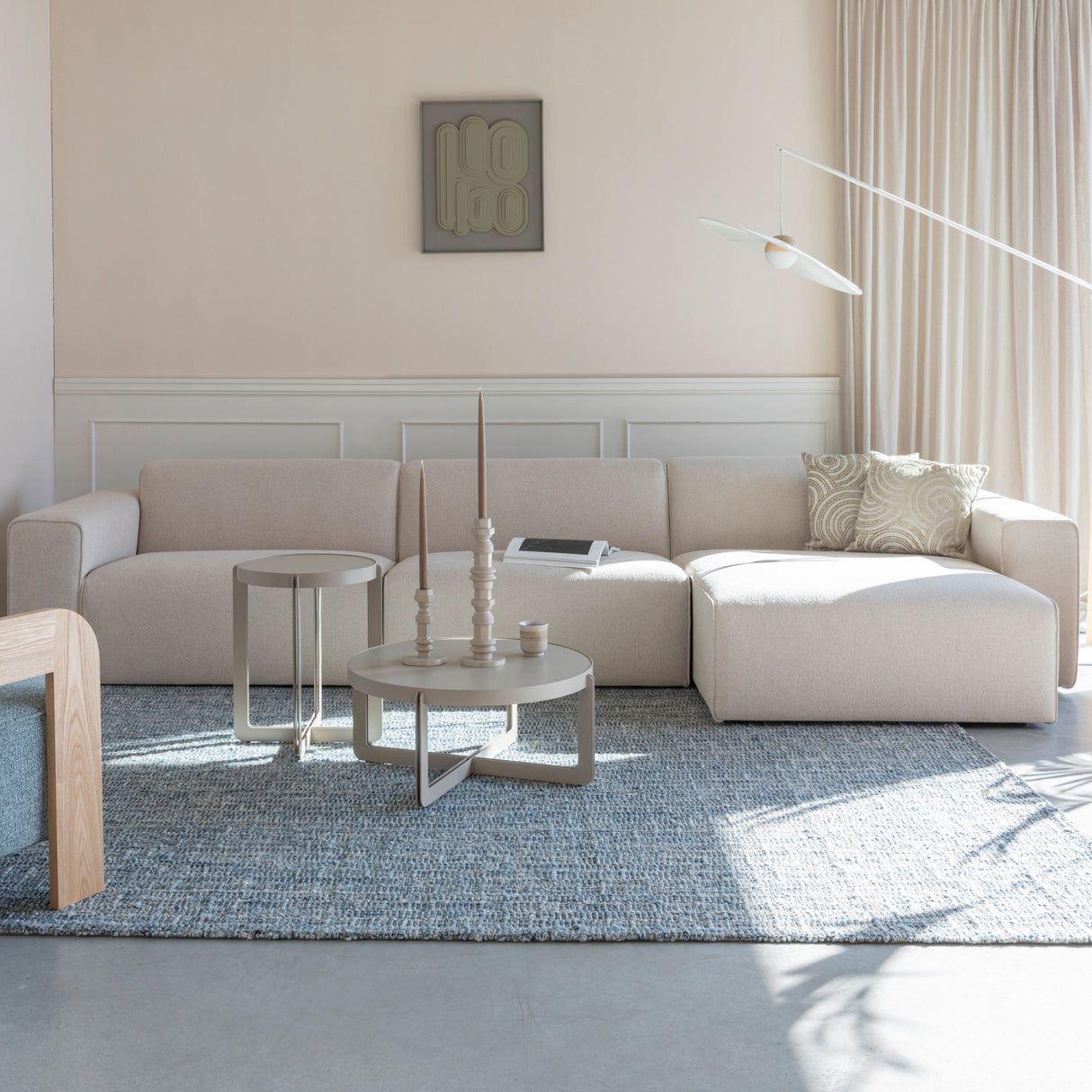 Modern furniture - Cream 4-Seater Sofa - www.oroa.com | Oroa.com