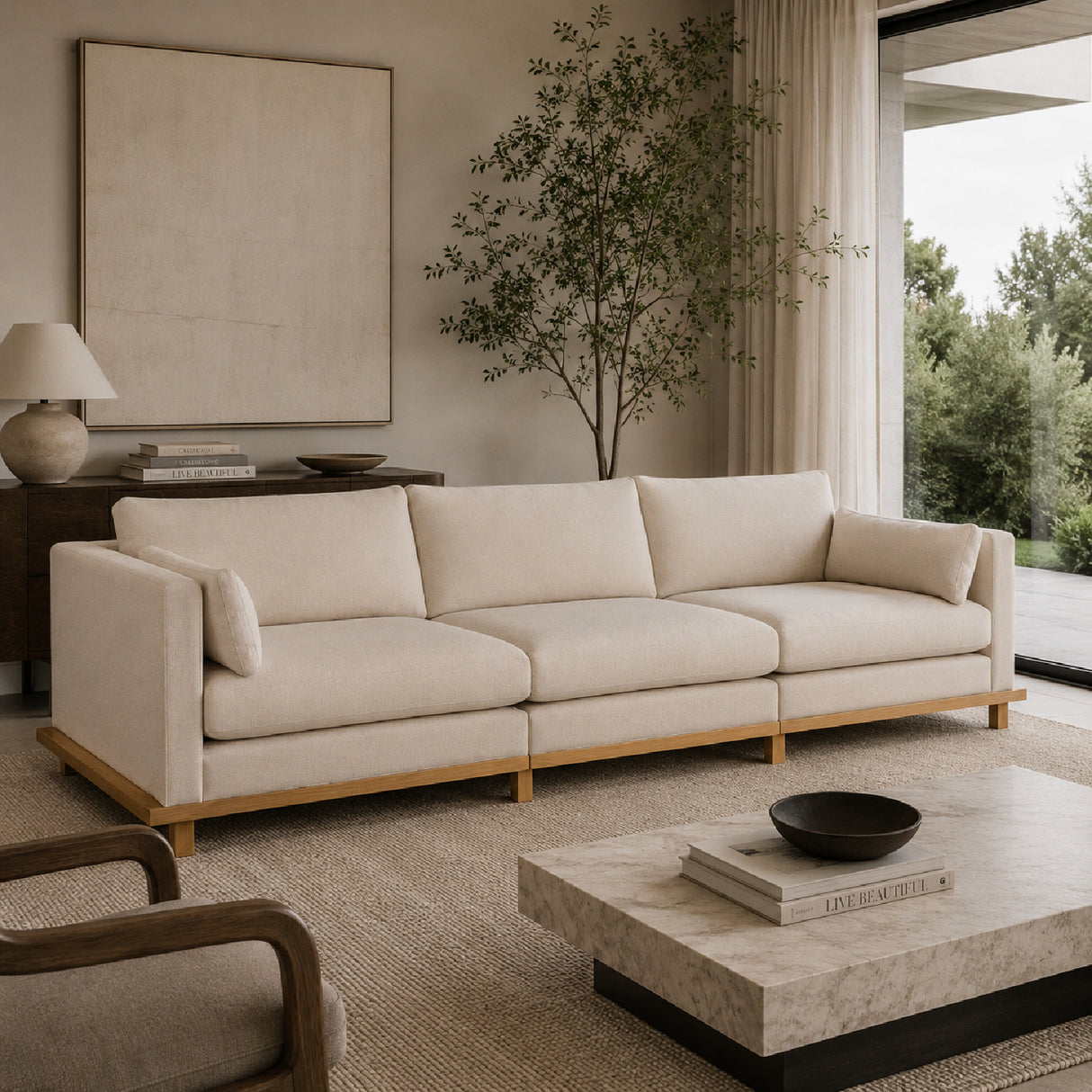 Cream Fabric Sofa | Oroa.com