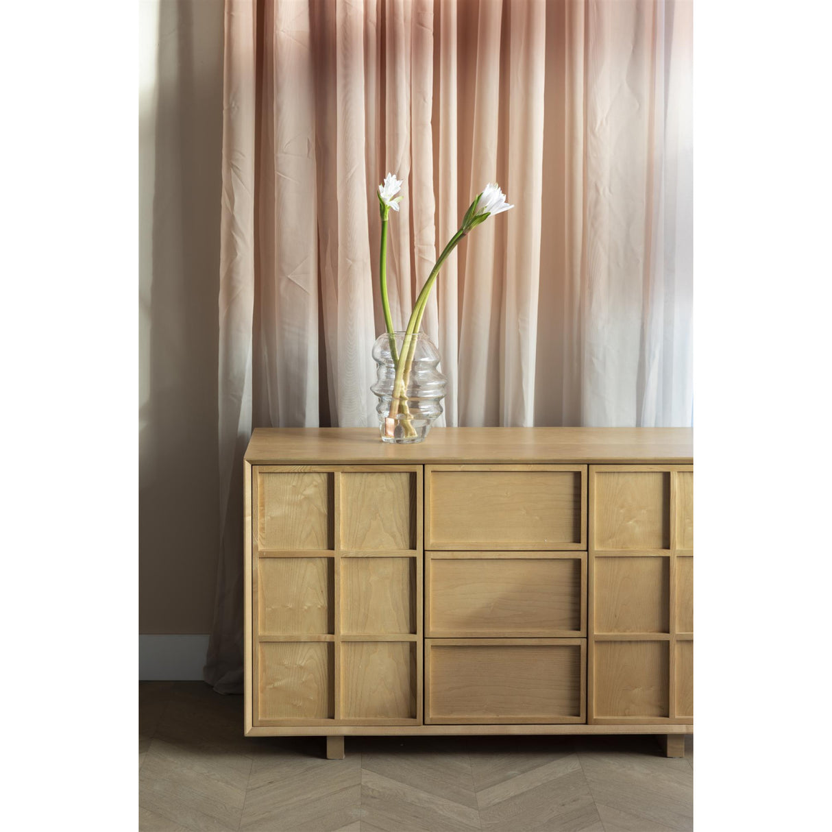 Solid Ash Japandi Cabinet | Oroa.com