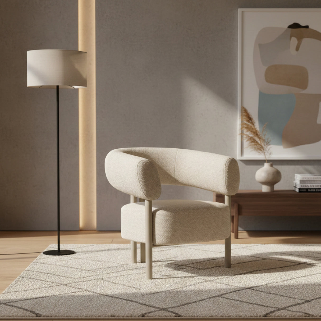 Curved Back Lounge Chair | Oroa.com