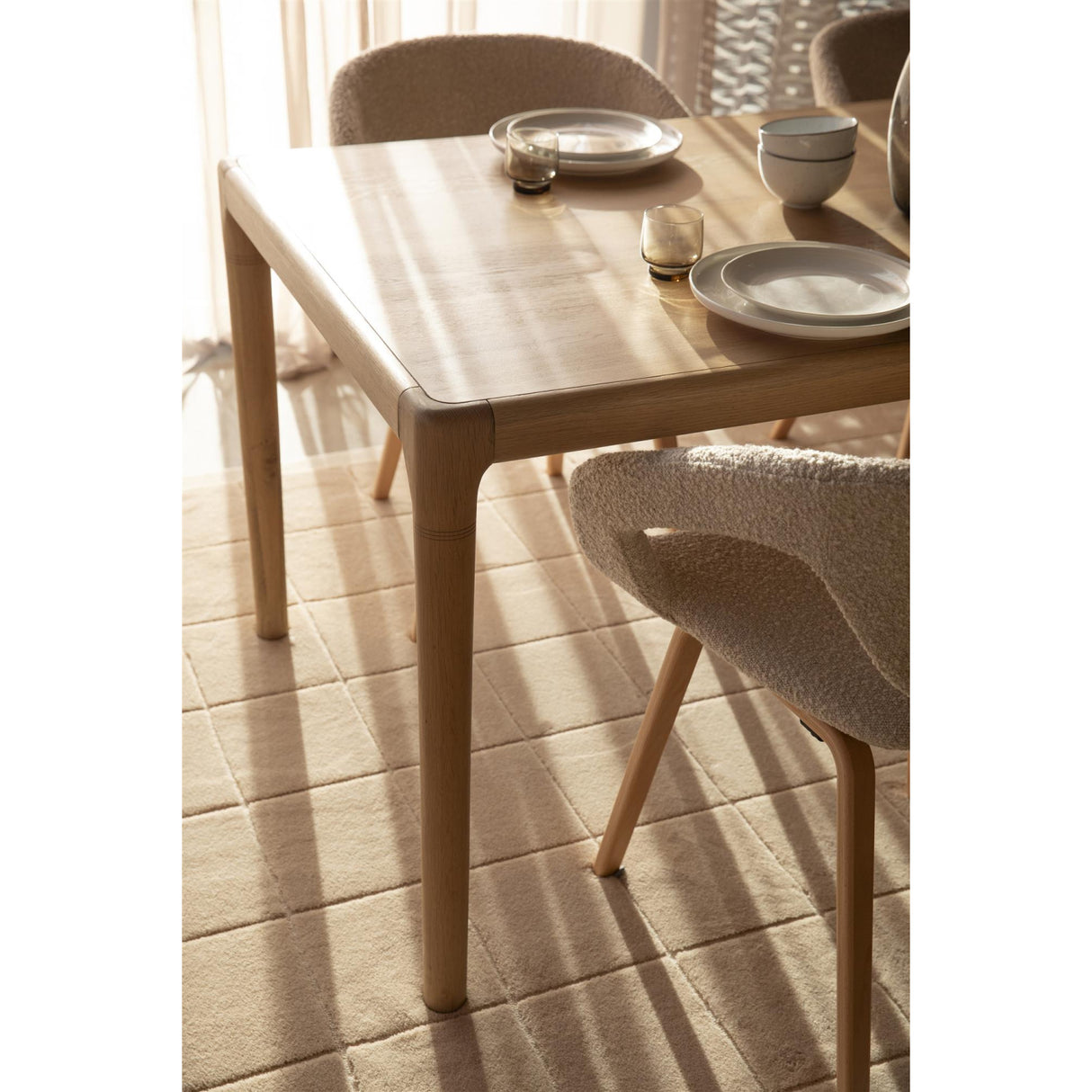 Modern European furniture - Natural Oak Rectangular Dining Table - www.oroa.com | Oroa.com