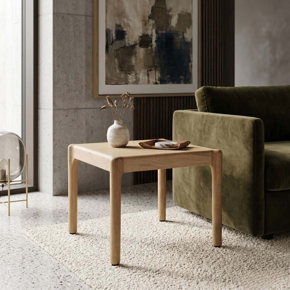 Modern European furniture - Oak Square Side Table - www.oroa.com | Oroa.com