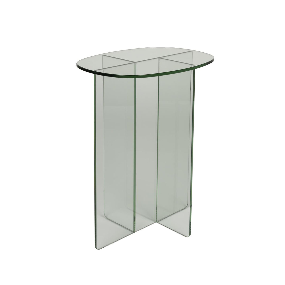 Modern European furniture - Glass Cross-Leg Side Table - www.oroa.com | Oroa.com