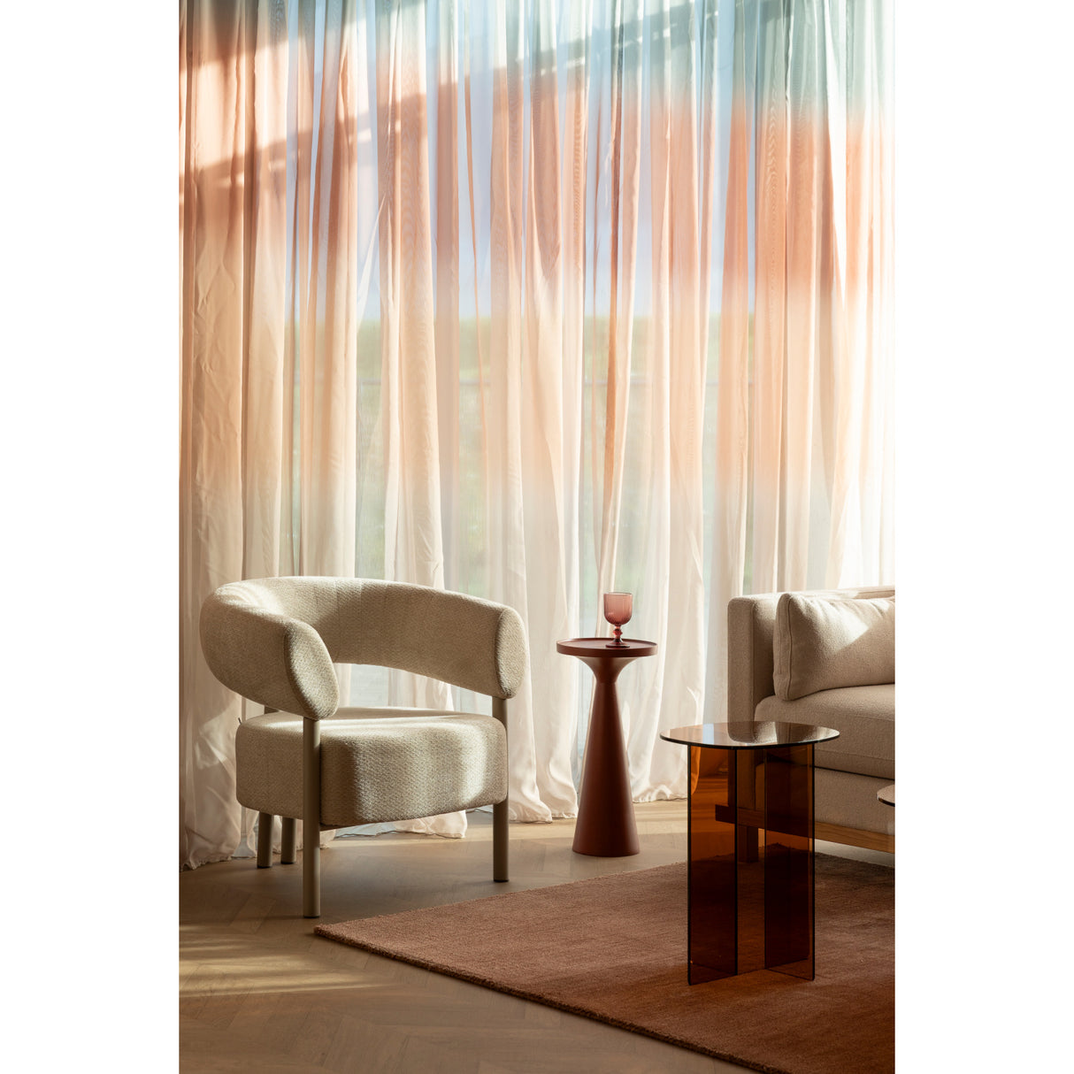 Brown Glass Side Table | Oroa.com