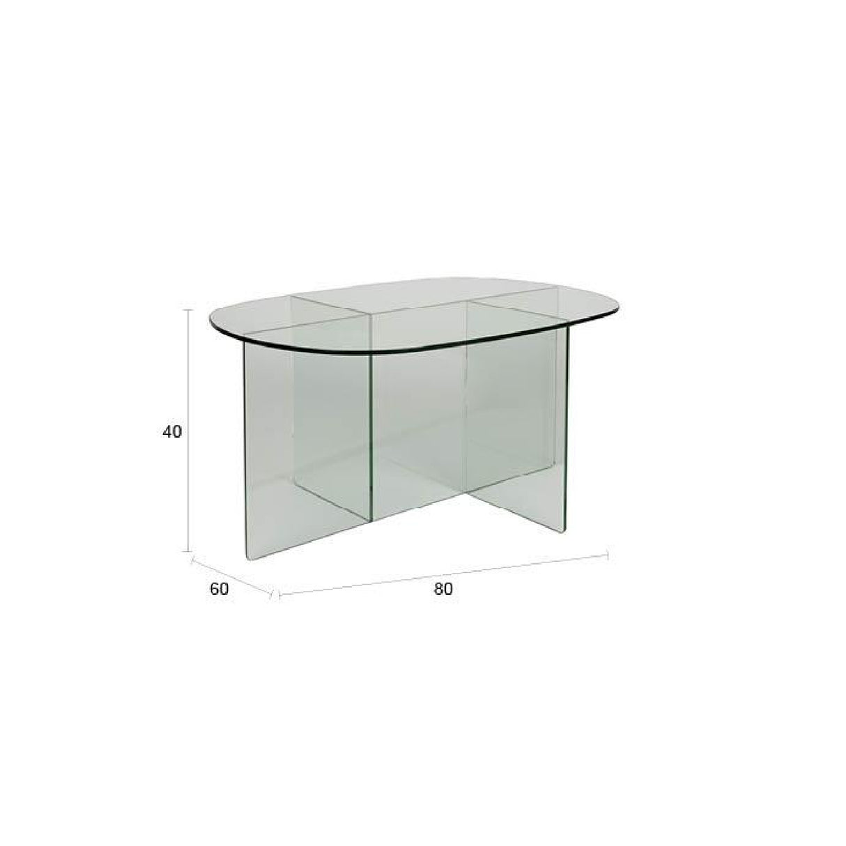 Modern European furniture - Glass Cross-Leg Coffee Table - www.oroa.com | Oroa.com