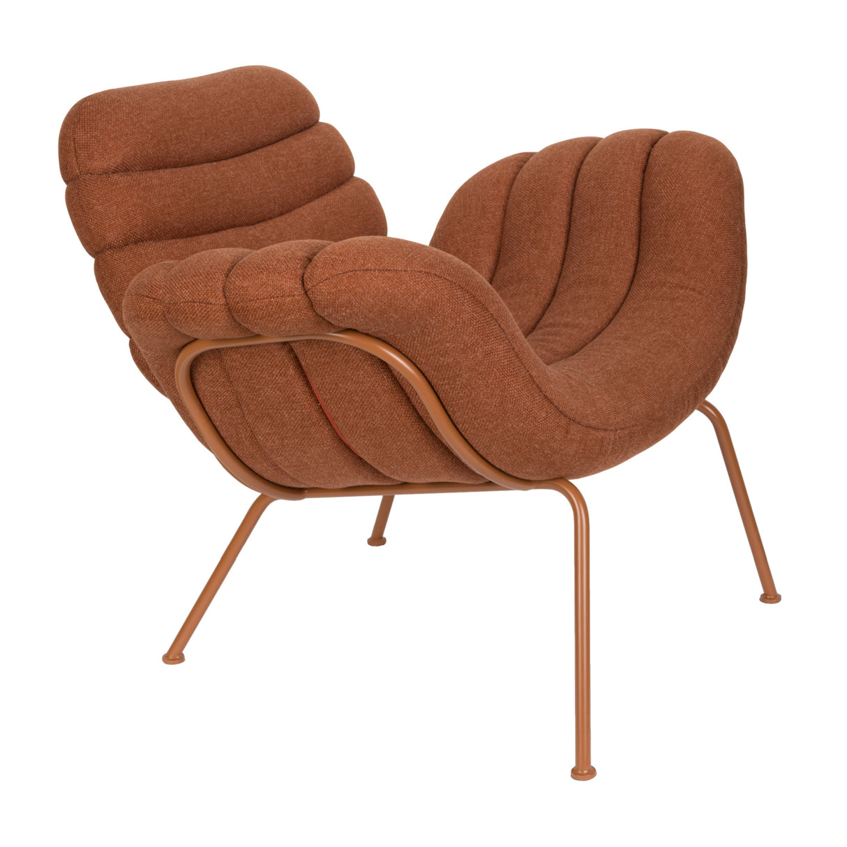 Curved Seat Channeled Lounge Chair | Oroa.com