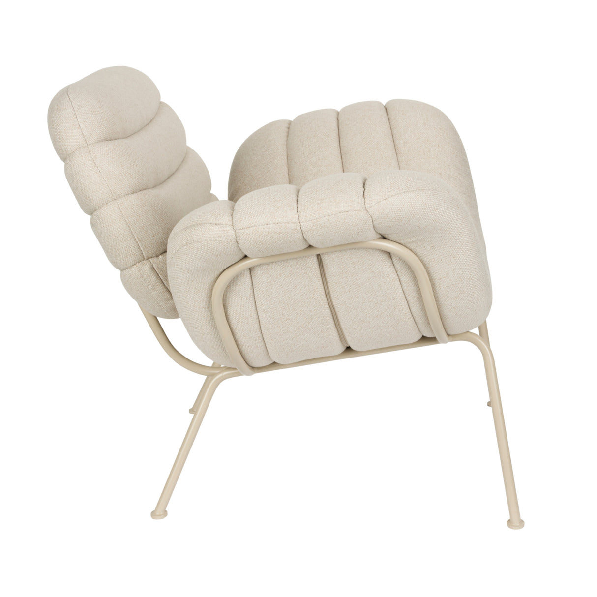 Curved Seat Channeled Lounge Chair | Oroa.com