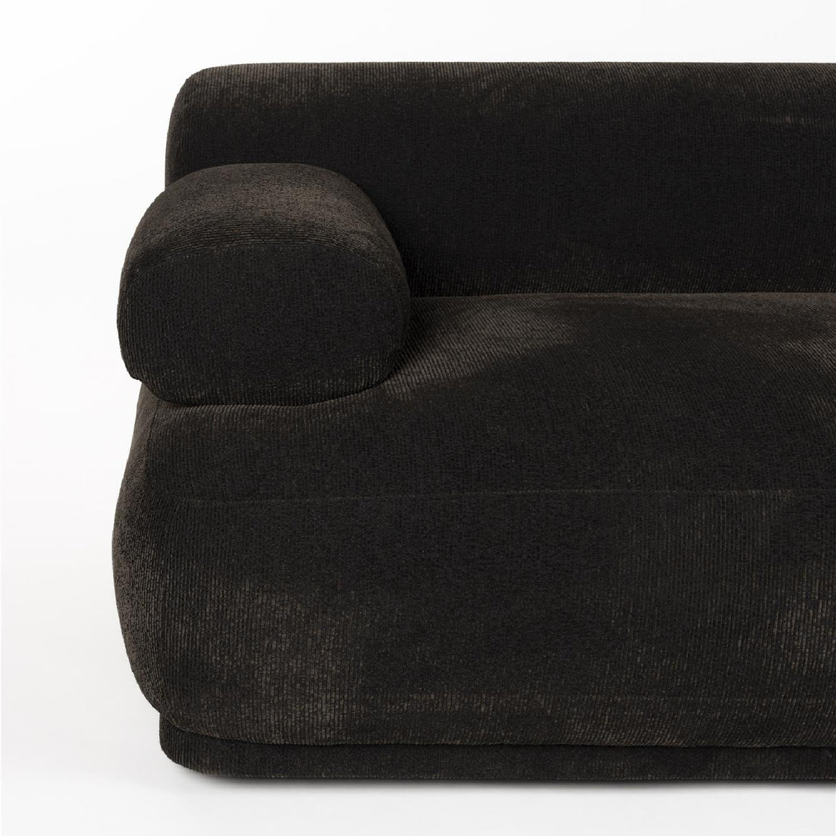 Modern furniture - Brown Ribbed Fabric Left Sofa - www.oroa.com | Oroa.com