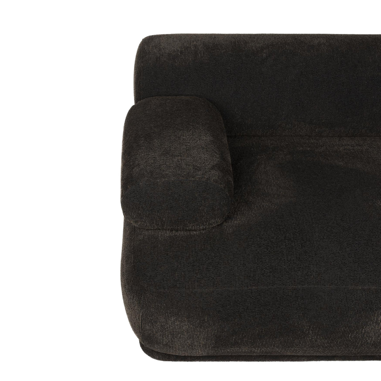 Modern furniture - Brown Ribbed Fabric Left Sofa - www.oroa.com | Oroa.com