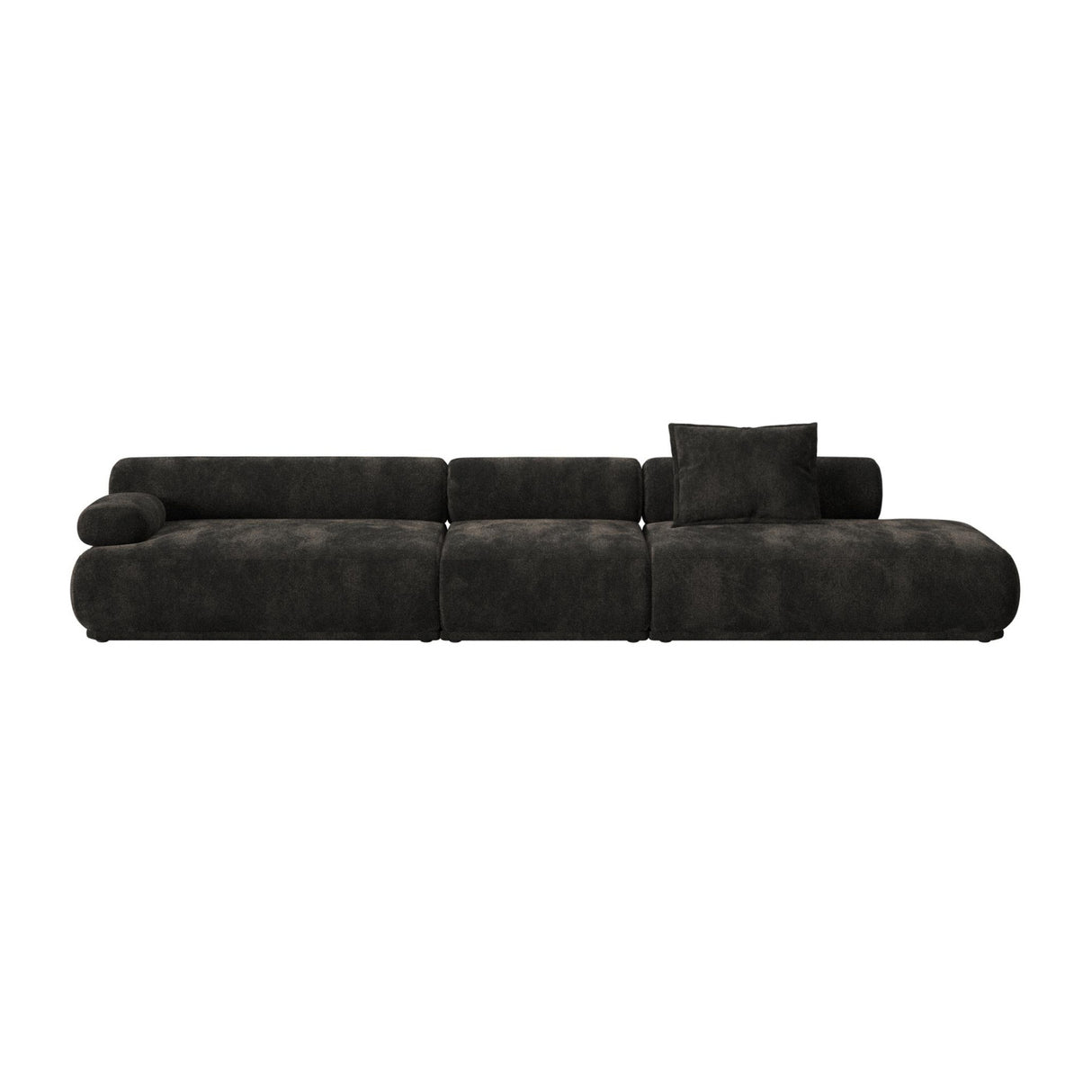 Modern European furniture - 4-Seater Ribbed Fabric Right Sofa - www.oroa.com | Oroa.com