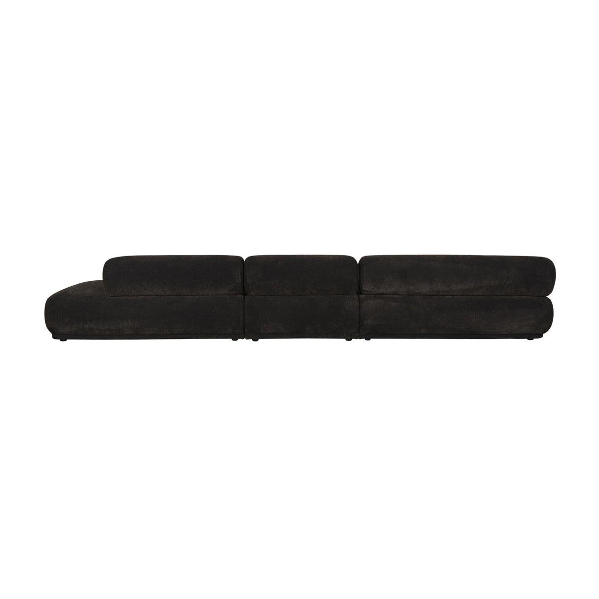 Modern furniture - Brown Ribbed Fabric Right Sofa - www.oroa.com | Oroa.com