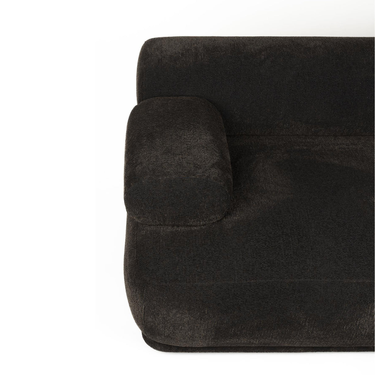 Modern furniture - Brown Ribbed Fabric Right Sofa - www.oroa.com | Oroa.com