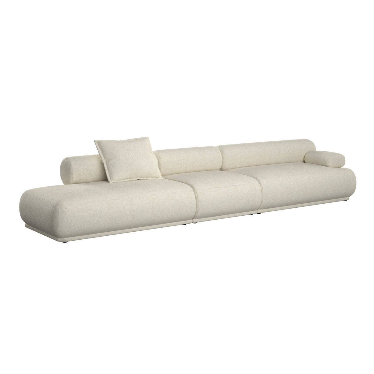 Modern furniture - Brown Ribbed Fabric Right Sofa - www.oroa.com | Oroa.com