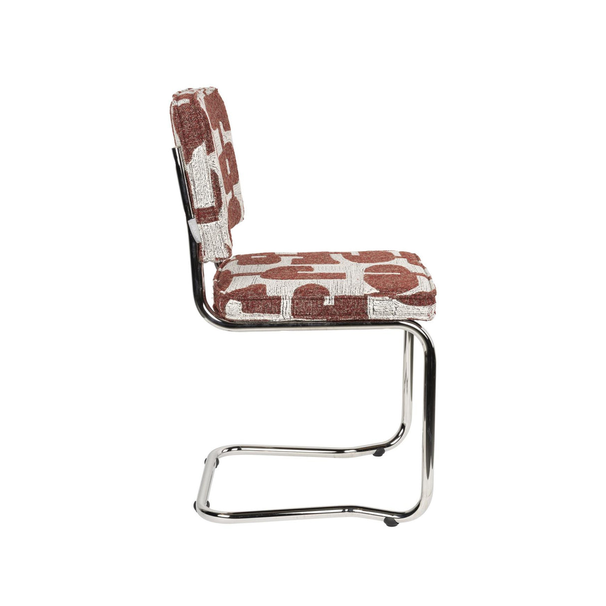 Modern furniture - Patterned Fabric Cantilevered Dining Chairs (2) - www.oroa.com | Oroa.com
