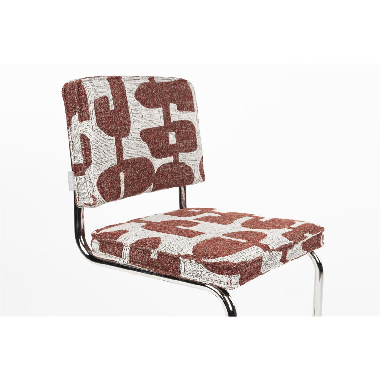 Modern furniture - Patterned Fabric Cantilevered Dining Chairs (2) - www.oroa.com | Oroa.com