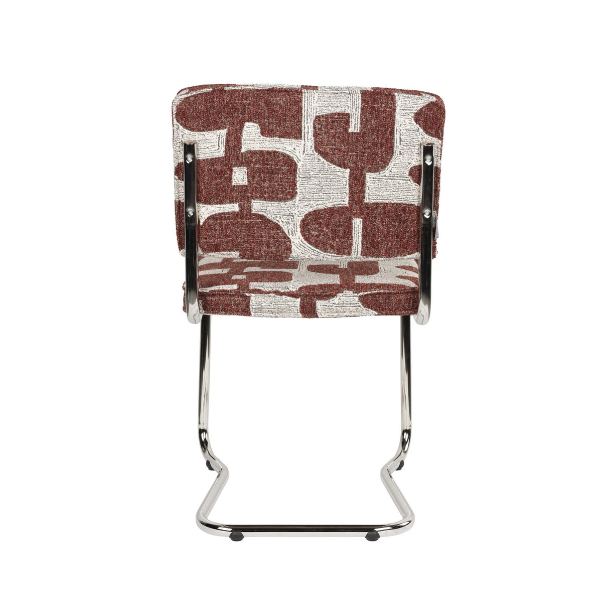 Modern furniture - Patterned Fabric Cantilevered Dining Chairs (2) - www.oroa.com | Oroa.com