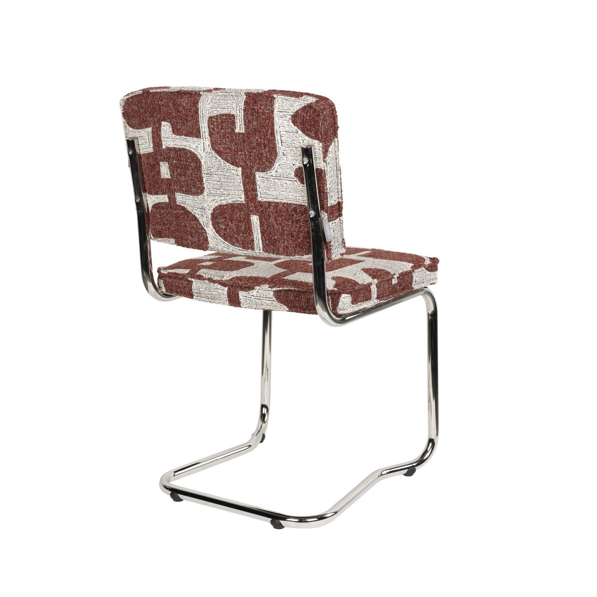 Modern furniture - Patterned Fabric Cantilevered Dining Chairs (2) - www.oroa.com | Oroa.com