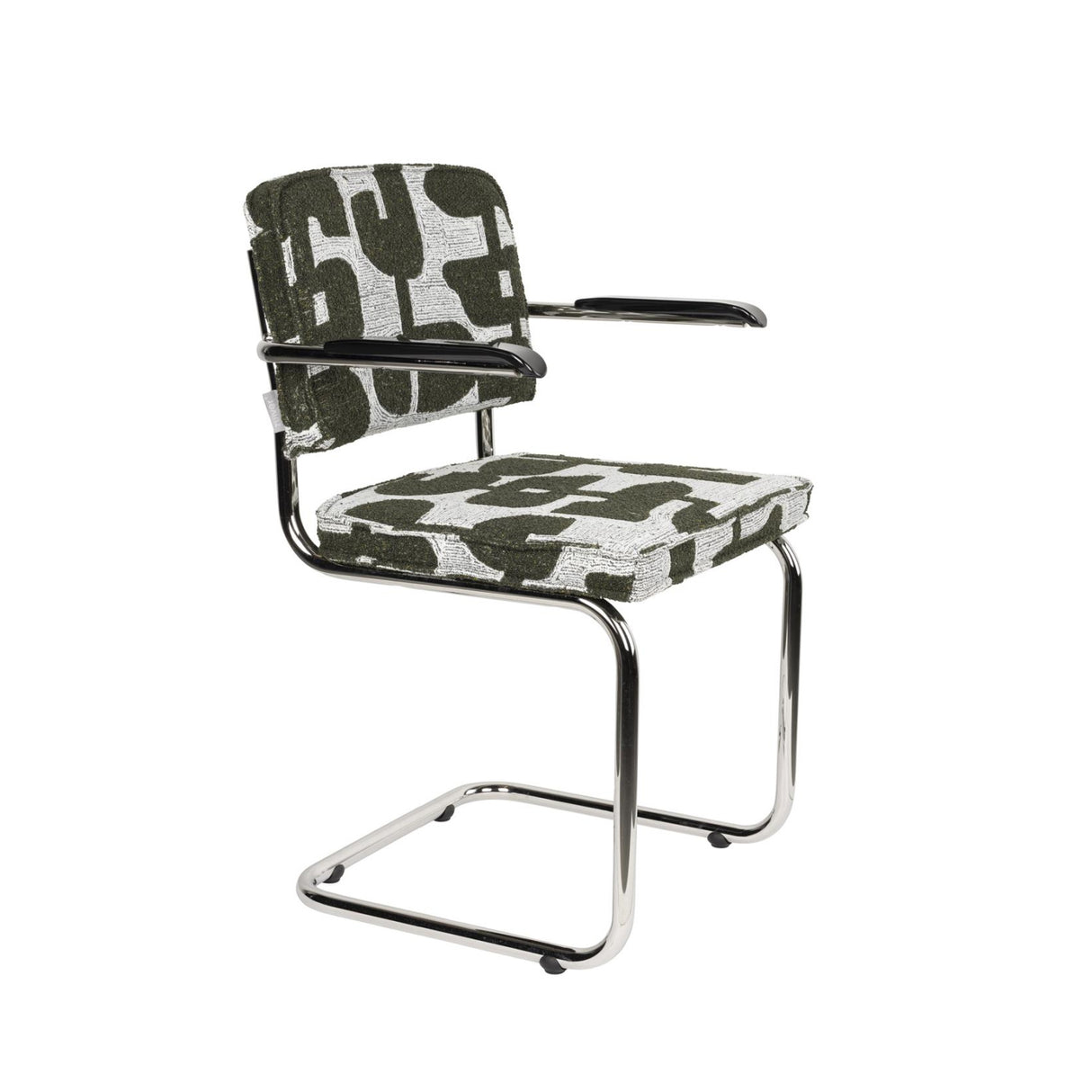 Modern furniture - Retro Patterned Cantilevered Dining Armchairs (2) - www.oroa.com | Oroa.com
