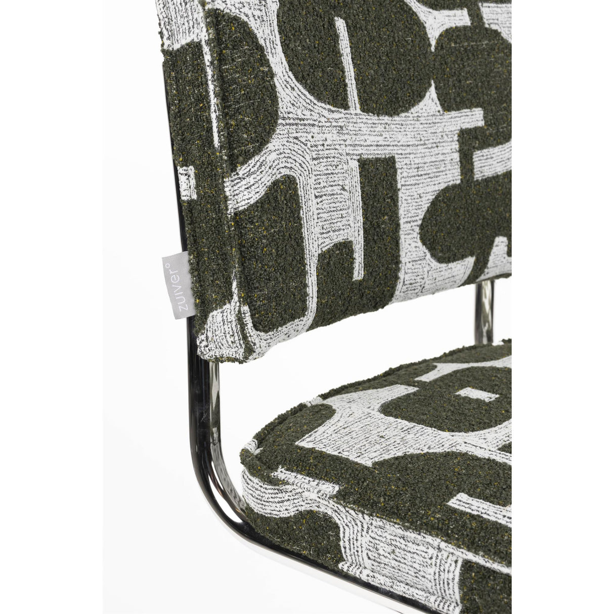 Modern furniture - Patterned Fabric Cantilevered Dining Chairs (2) - www.oroa.com | Oroa.com