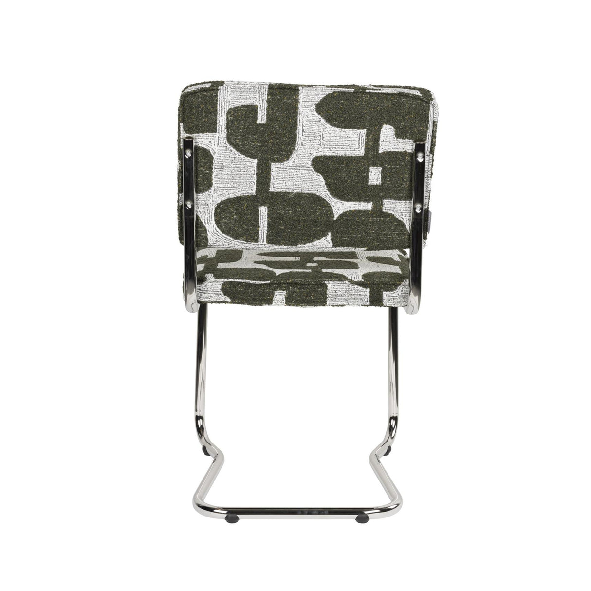 Modern furniture - Patterned Fabric Cantilevered Dining Chairs (2) - www.oroa.com | Oroa.com