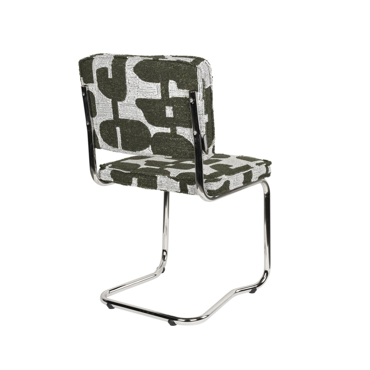 Modern furniture - Patterned Fabric Cantilevered Dining Chairs (2) - www.oroa.com | Oroa.com