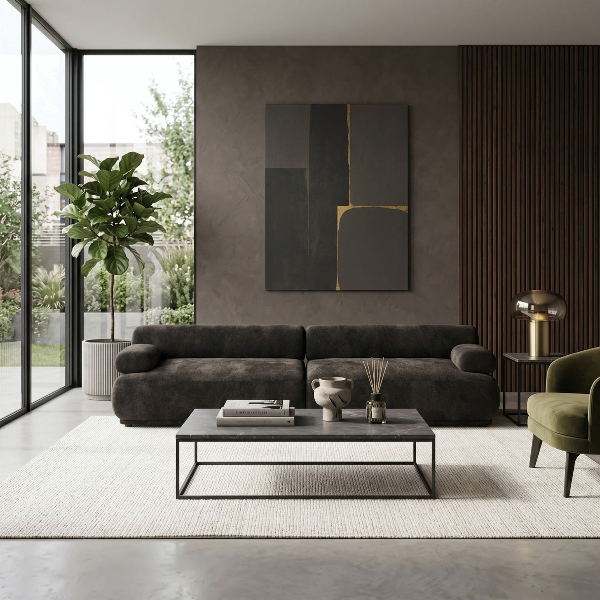 Modern furniture - Brown 3-Seather Sofa - www.oroa.com | Oroa.com