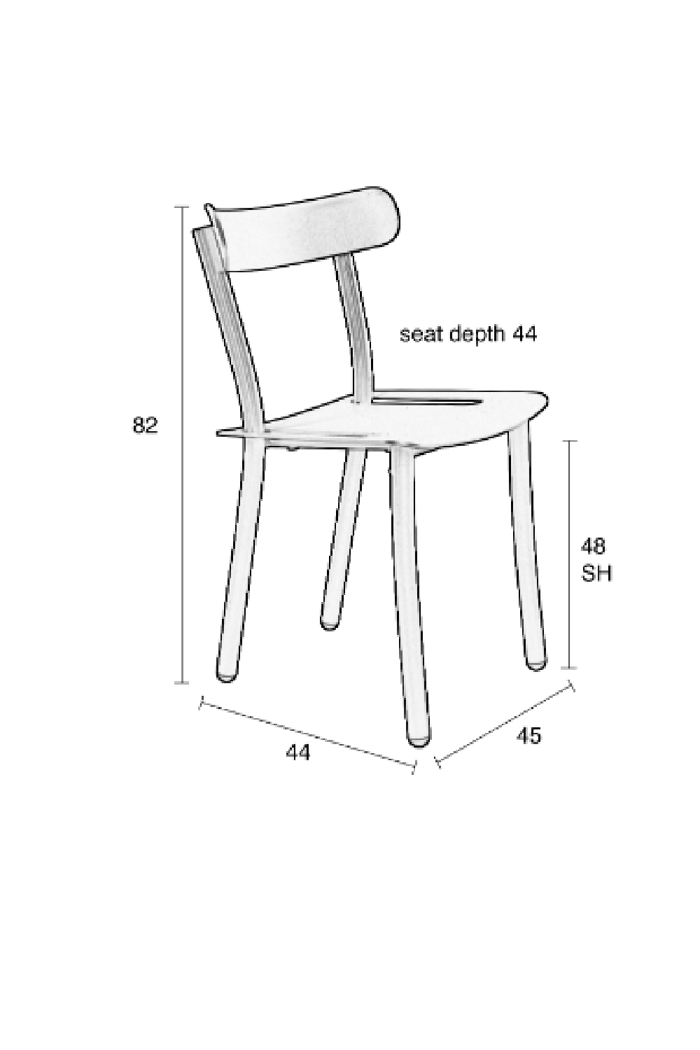 Black Dining Chairs (2) | Zuiver Friday | OROA.com