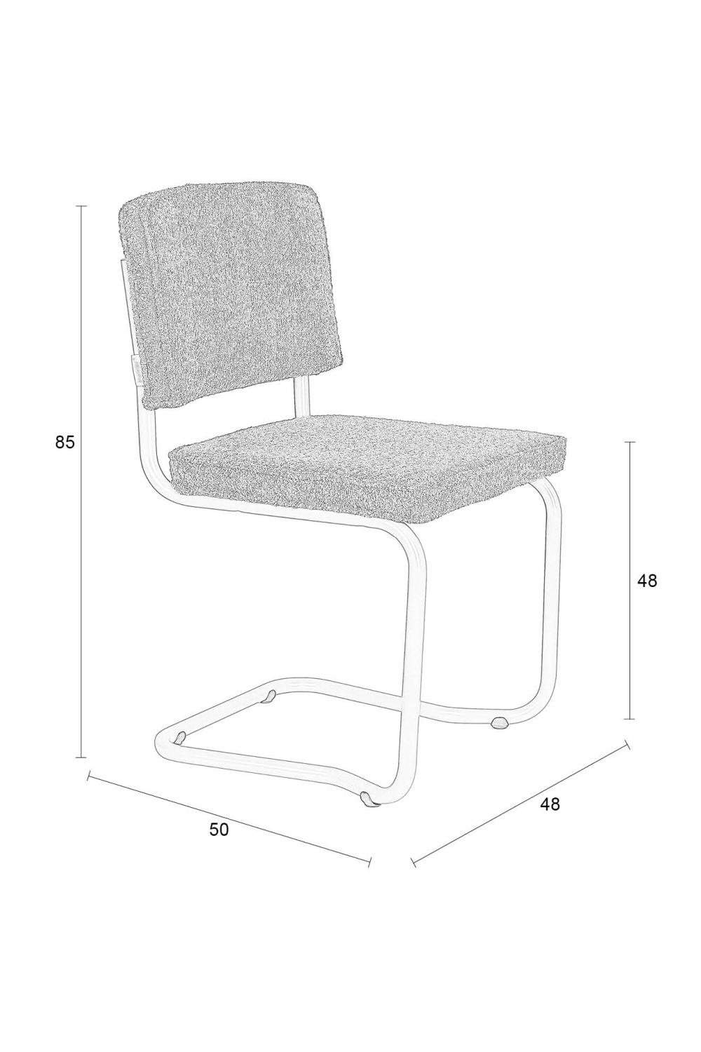 Cantilevered Dining Chairs (2) | Zuiver Ridge | OROA.com