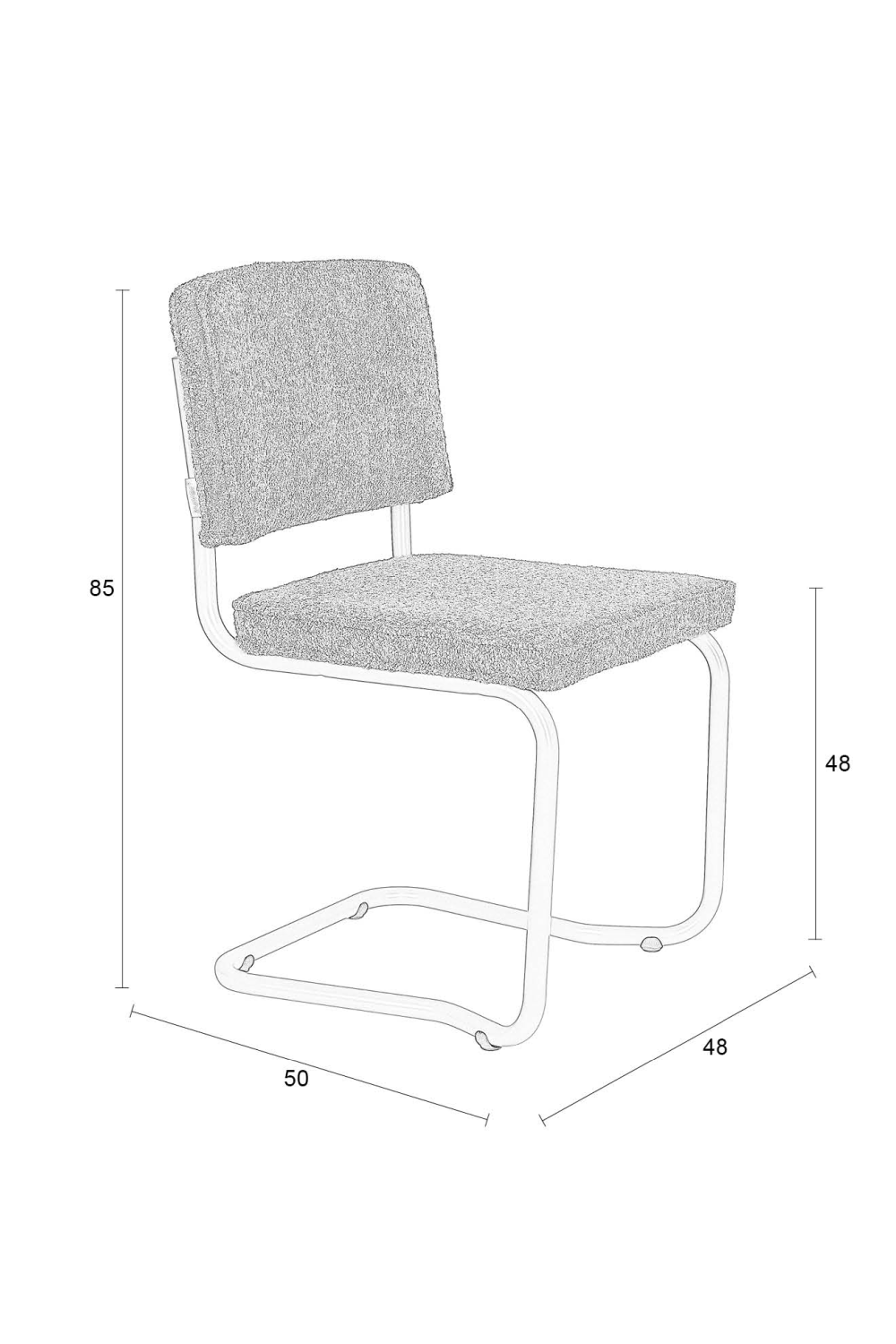 Cantilevered Dining Chairs (2) | Zuiver Ridge | OROA.com