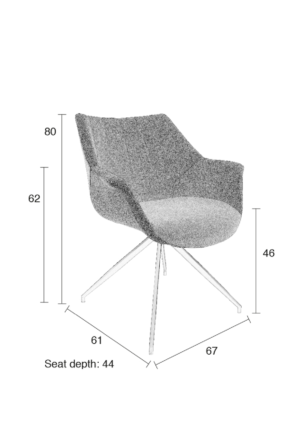 Brown Upholstered Armchairs (2) | Oroa.com