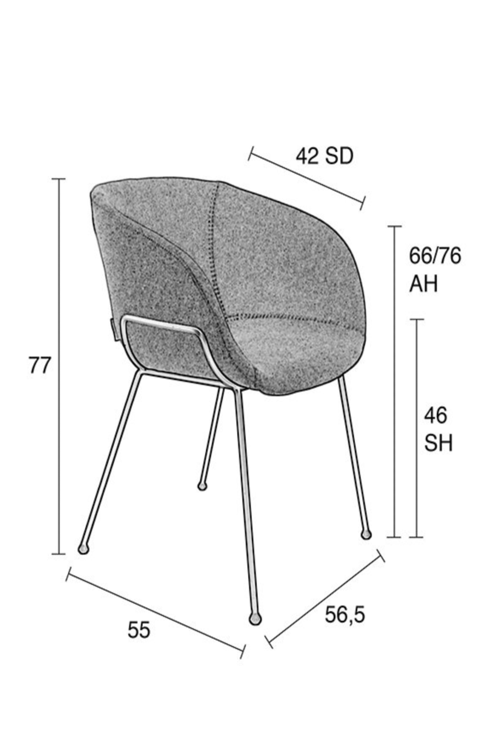 Baseball-Stitched Leather Armchairs (2) | Zuiver Feston | OROA.com