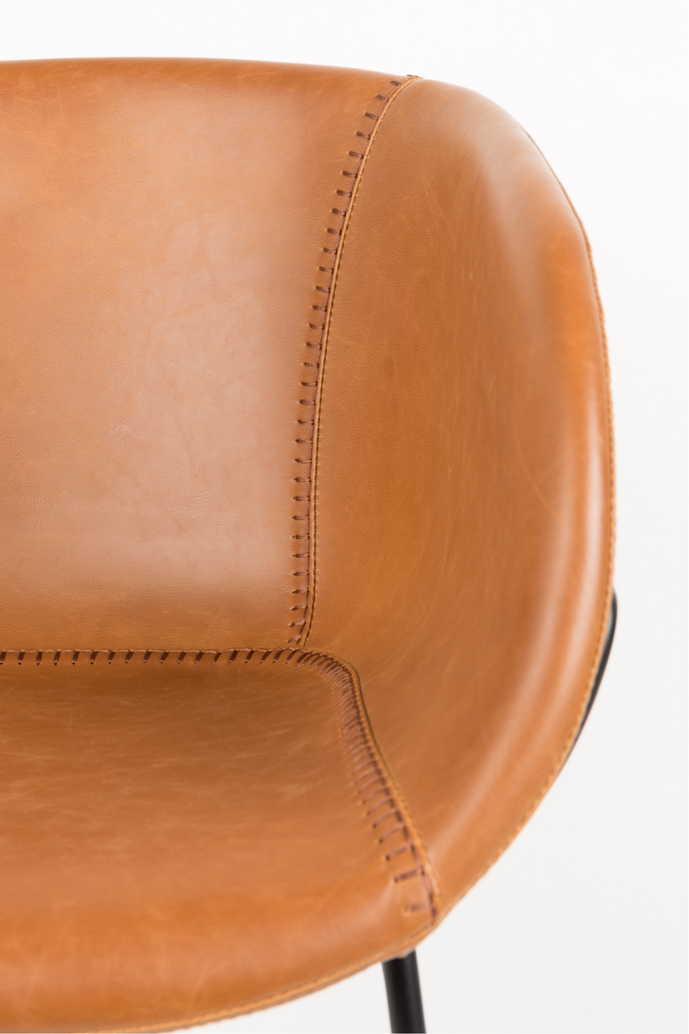 Baseball-Stitched Leather Armchairs (2) | Zuiver Feston | OROA.com